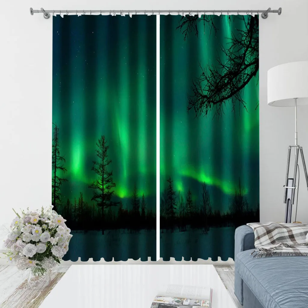 

Photo green light curtains 3D Curtains angel design Curtains For Living Room Bedroom Decoration curtains