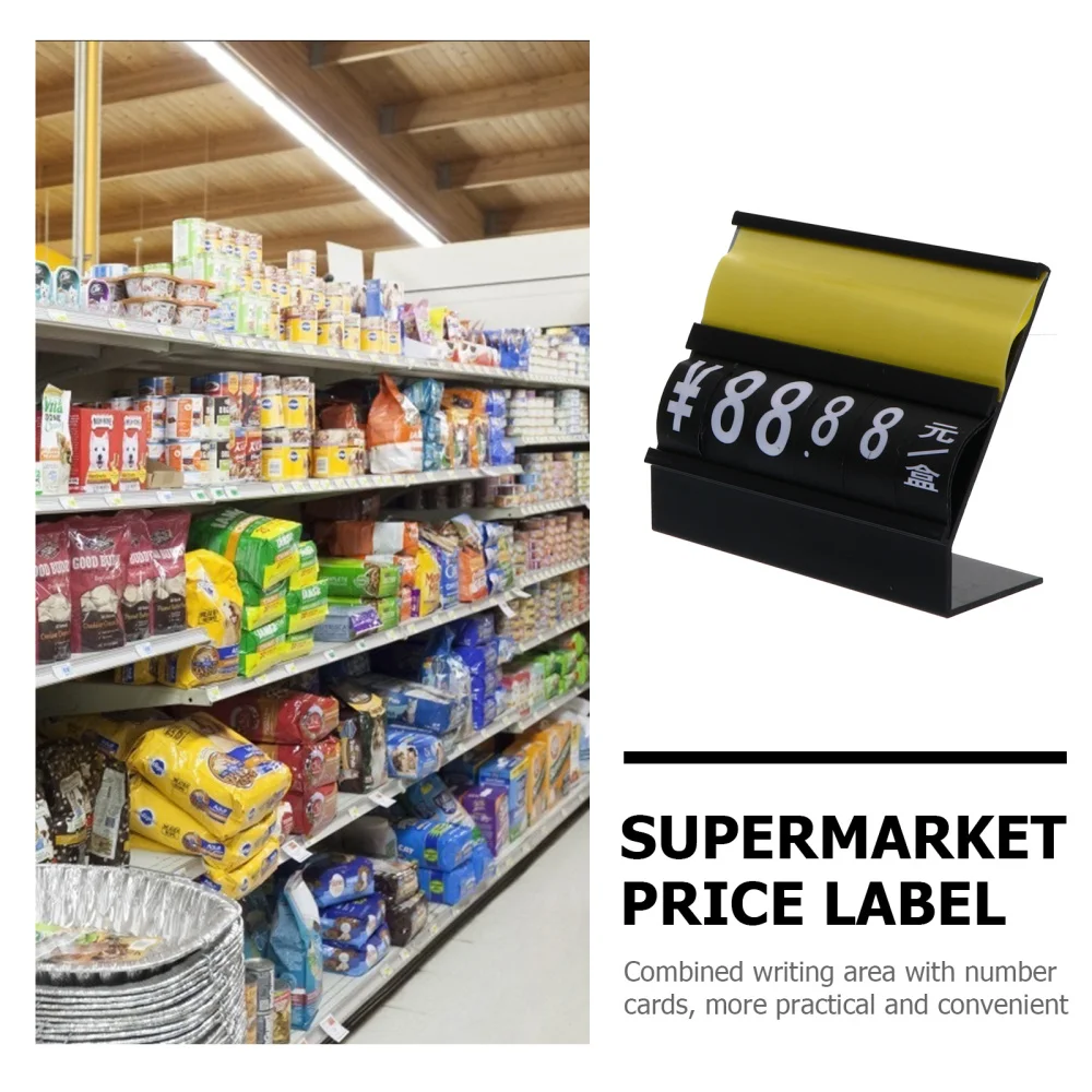 

2Pcs Tabletop Price Tags Fruit Vegetable Price Cards Advertising Label Racks