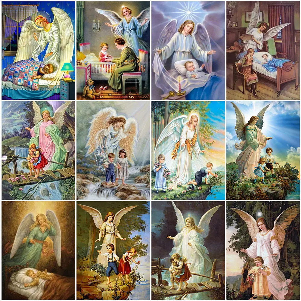 

Алмазная 5D картина «сделай сам», вышивка крестиком ангела, мозаика, украшение для дома, подарок