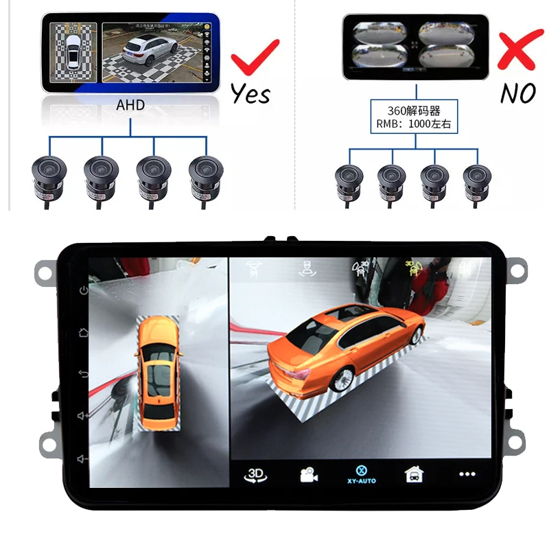 

For Volkswagen VW POLO Virtus MK6 AW 2017~2021 Car Multimedia GPS Audio Radio Navigation NAVI Player CarPlay 360 BirdView