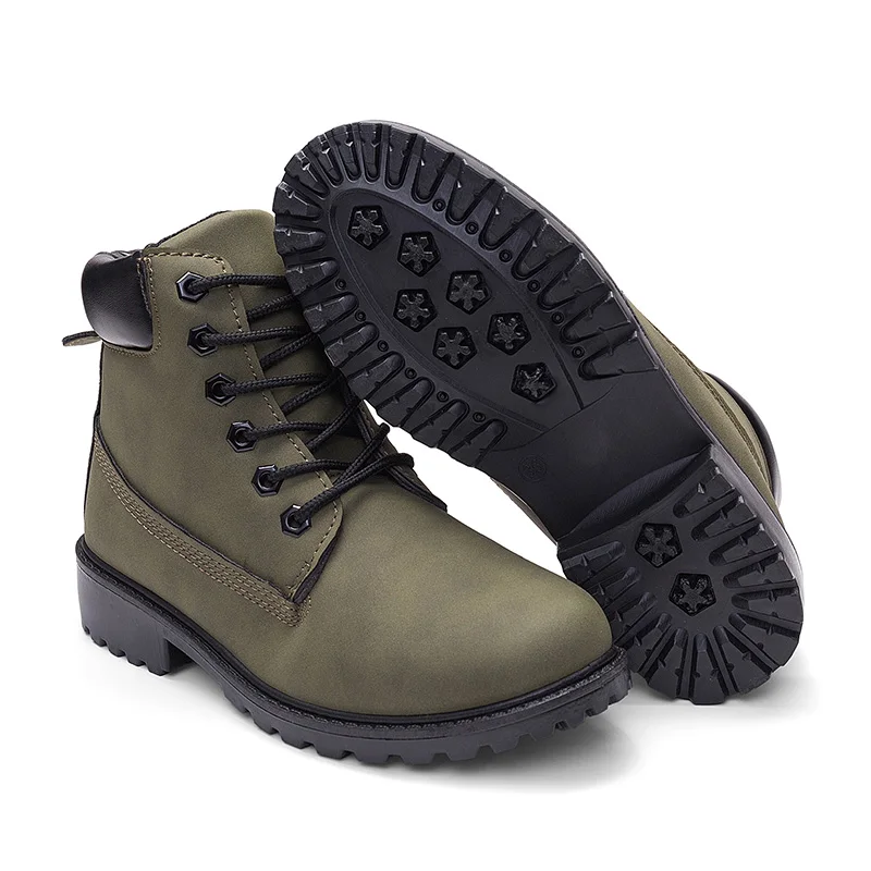 

Ankle Boots Women Winter Boots Woman Shoes Lace-UP Booties Female Flat Heel Fashion Warm Winter Shoes For Martin Boots
