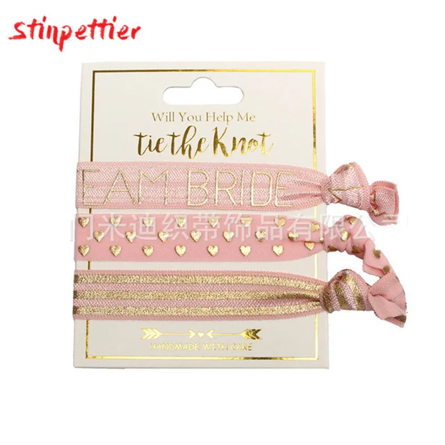 CHENN Bride To Be браслет подружки невесты розовый белый черный Команда Невесты