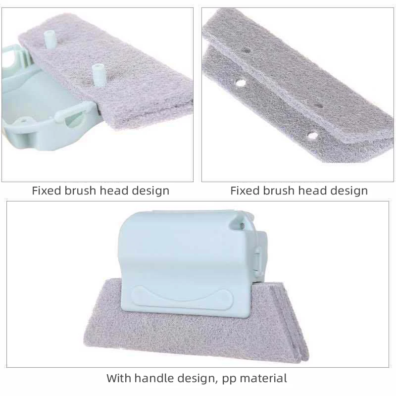 

Creative Cleaning Brush For Kitchen Window Groove Corners Gaps Brush Cleaner Removable Cleaning Sponge Kitchen Accessories
