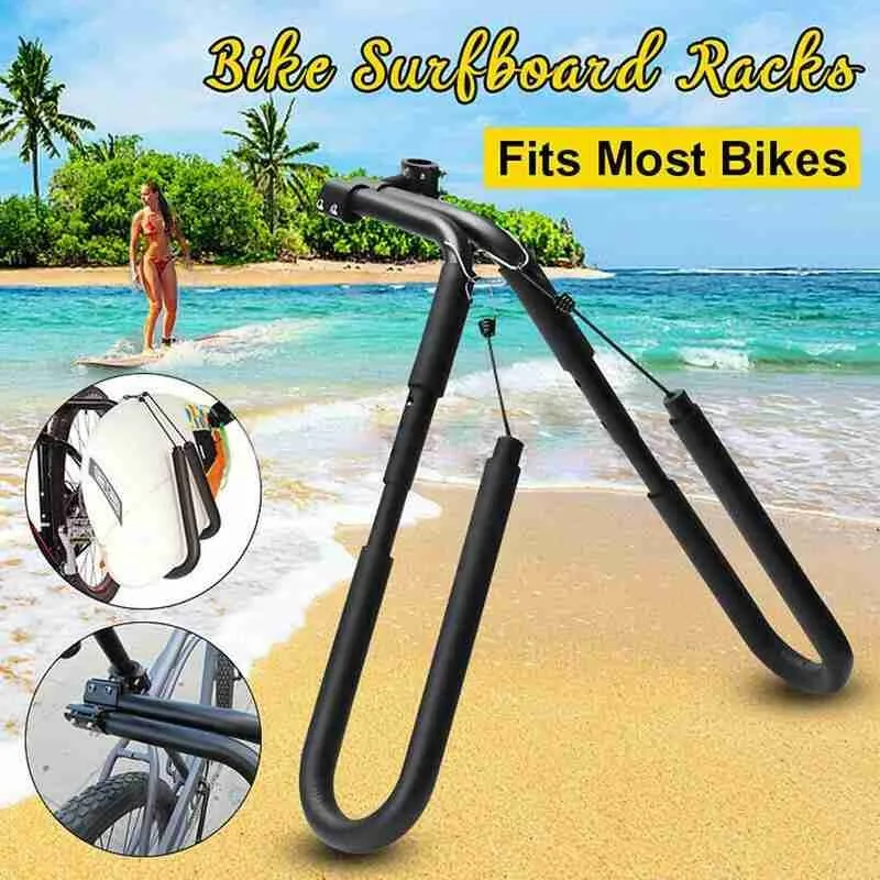 

Bicycle Surfing Carrier Surfboard Wakeboard Bike Rack Outdoor Riding Seat To Surfboard Bike-Side Practical Mount Holder Pos L2N3