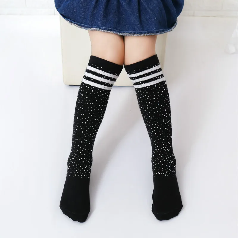 Гольфы в школьном стиле для маленьких девочек хлопковые длинные колготки