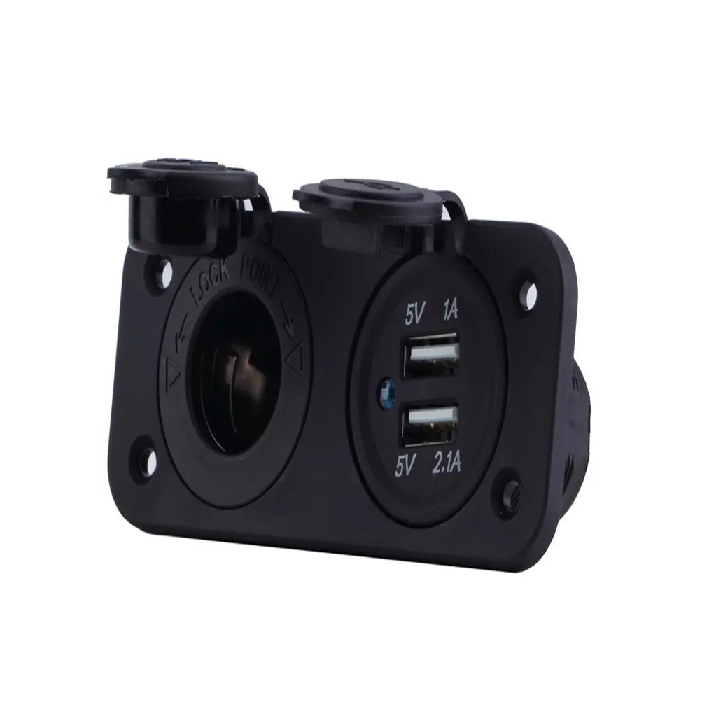 

Dual USB Charging Device Car Cigarette Lighter Car Charger Power Socket Adapter 12V Outlet Splitter Vehicle Accessories