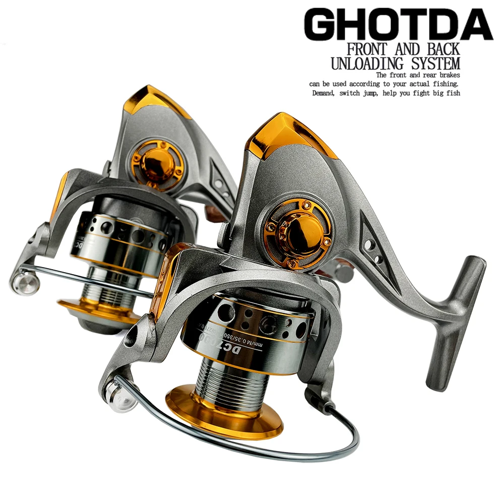 

Катушка для спиннинга GHOTDA 5,2: 1, максимальная нагрузка 10 кг, 13 шарикоподшипников, катушка для ловли карпа 1000-7000, алюминиевая катушка, Спиннинг ...
