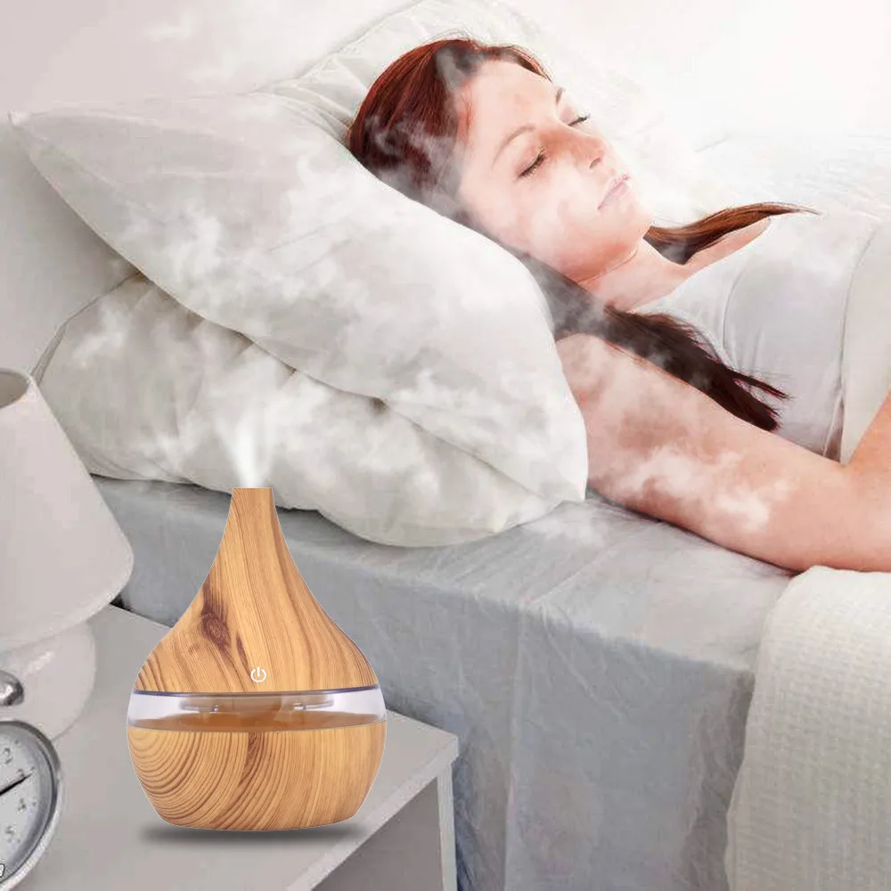 Увлажнитель-Ароматизатор воздуха ультразвуковой деревянный 300 мл USB | Дом и сад