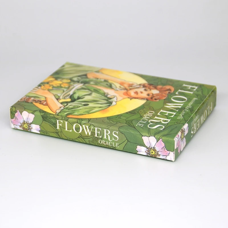 

Flowers Oracle Card 38 Cards Deck Tarot Full English Family Party Board Game 27RD