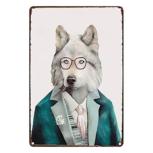 

8x12 Inch Tin Sign Metal Tin Signs Humorous Cartoon Dog Animal Head Decor Metal Door Walls Plaque Plate Club Classical Retro