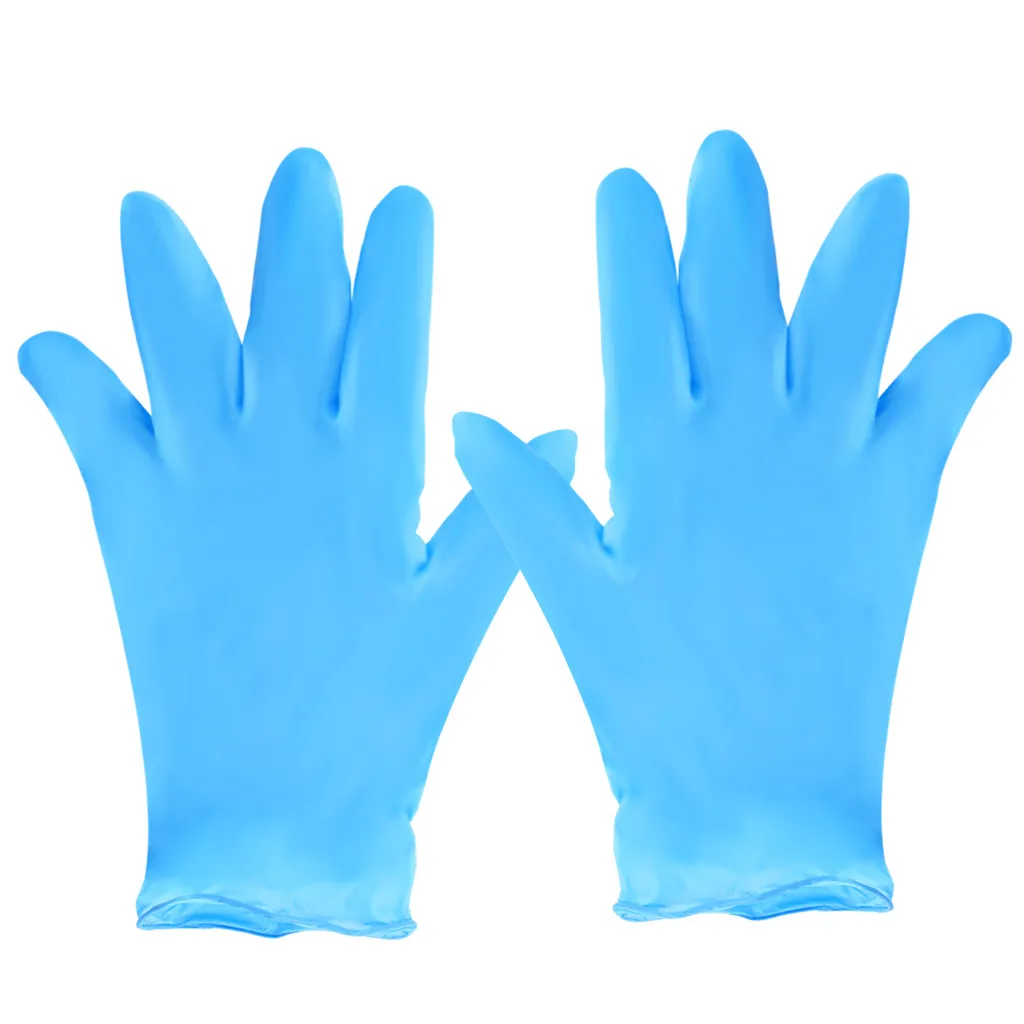 

100PC Nitrile Disposable Gloves Waterproof Powder Free Latex Gloves For Household Kitchen Laboratory Cleaning Gloves