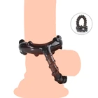 Силиконовое кольцо для пениса страпон с задержкой эякуляции устройство целомудрия Блокировка эрекции спермы секс-игрушки для мужчин Бандажное снаряжение SM Ex продукт