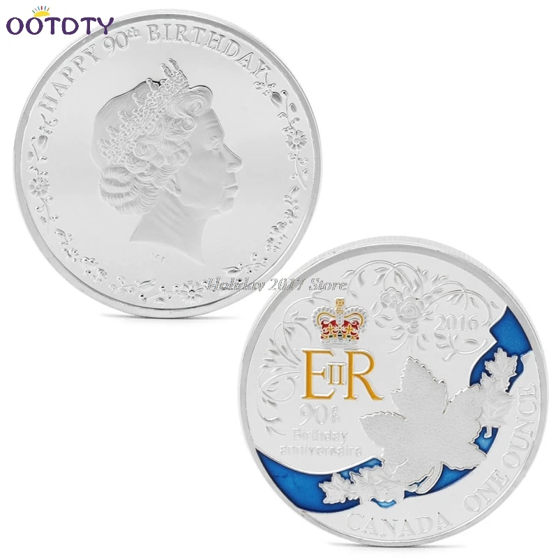 As the picture Shows QUEEN ELIZABETH II 90th Birthday Anniversaire Посеребренная монета Канада новая - Цвет: As the picture Shows