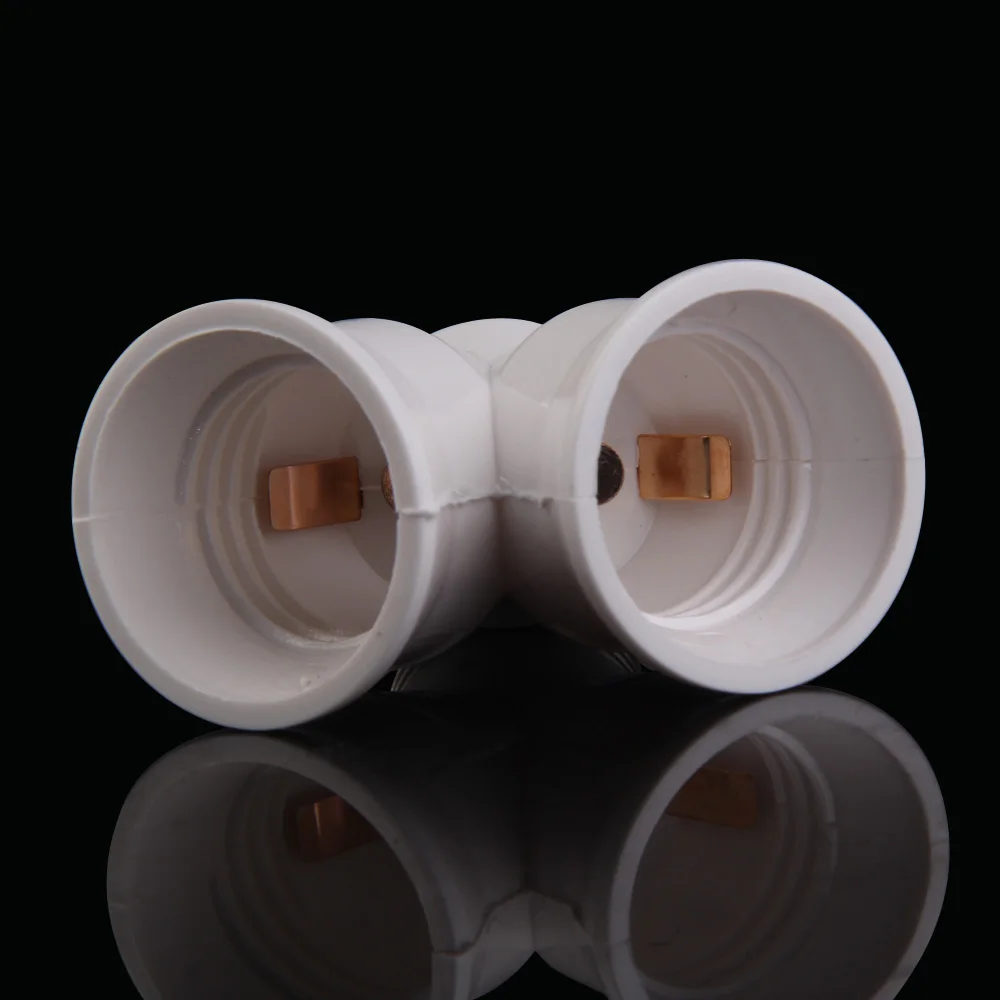 

E27 Durable Bulb Base Adapter Base Light Lamp Bulb Socket 1 to 2 Splitter Adapter Extension Socket Converter Connector
