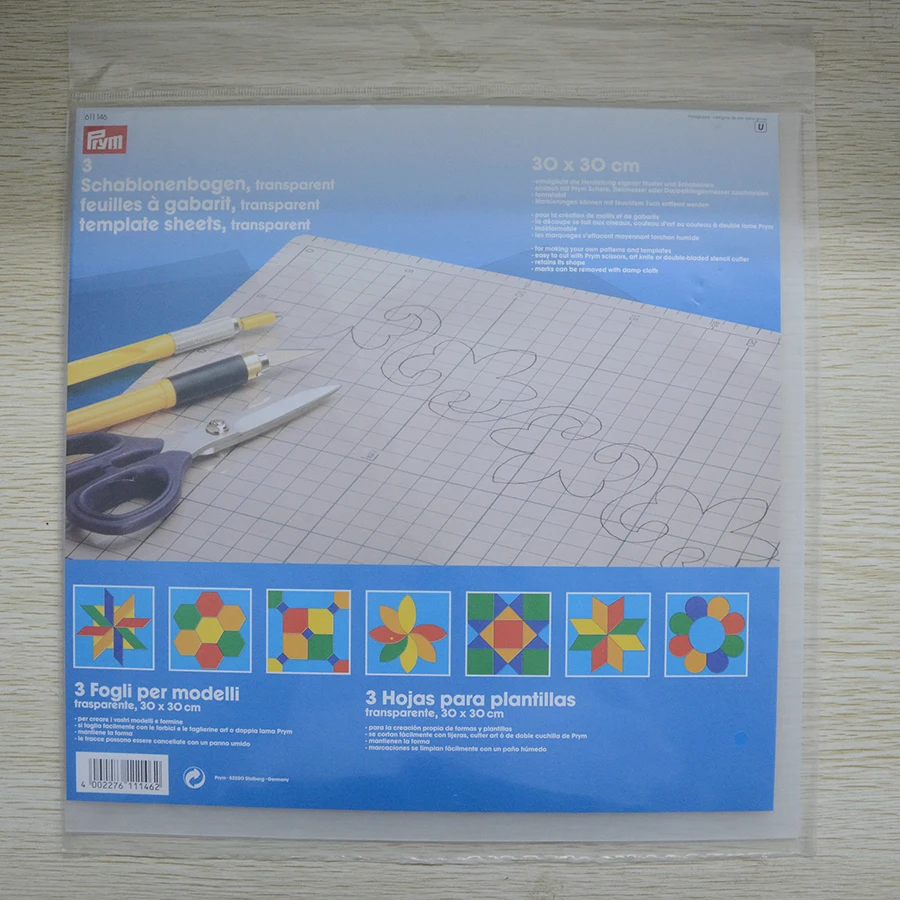 

611146 Stencil Sheets neutral 30cmx30cm transp.