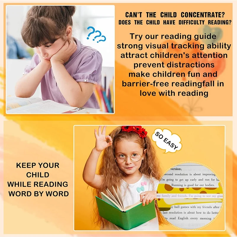 14 шт. полоски для чтения с наведением цветные накладки животных руководство