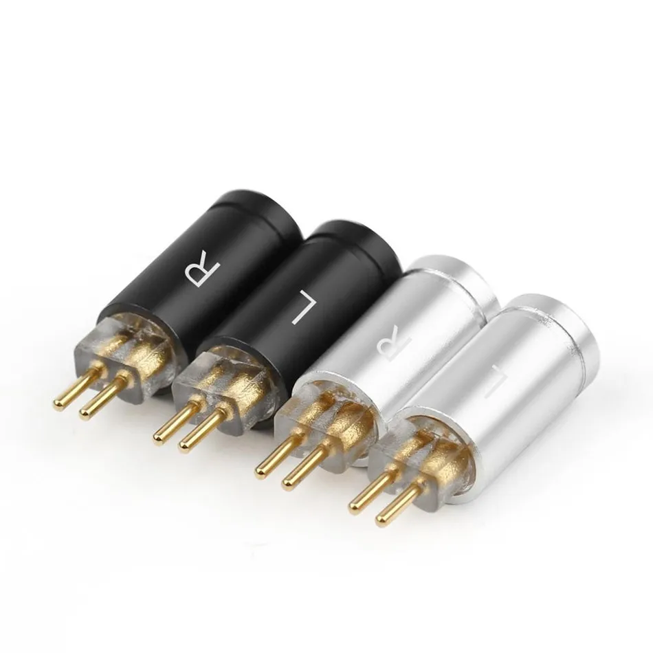 

0.78mm 2 Pins Earphone Connector Gold-Plated Plugs Headphone Jack Frosted Shell For UM3X W4R UE11 UE18 Headset Audio DIY Adapter