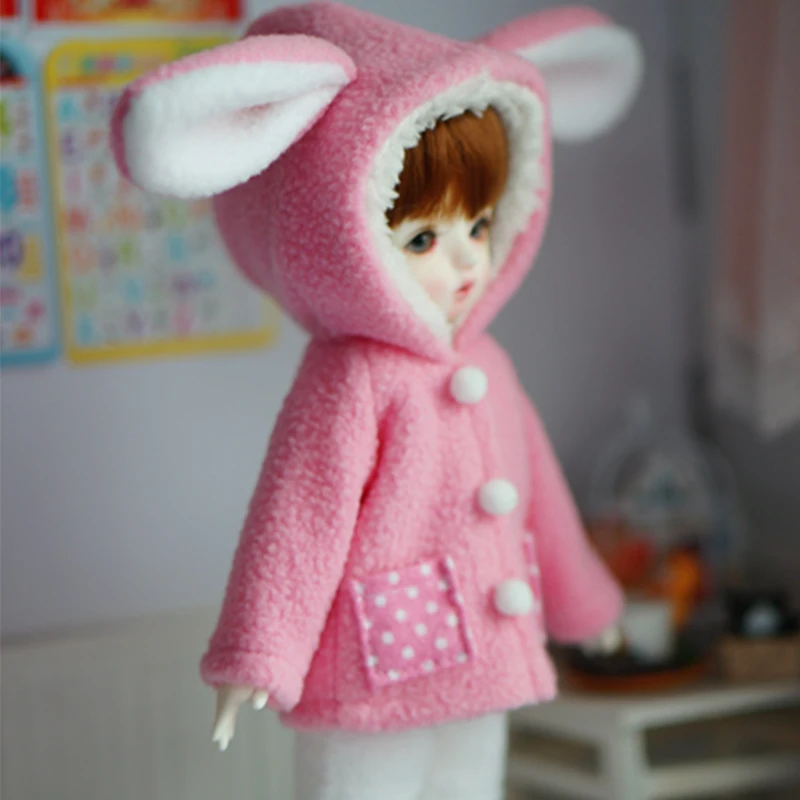 1/6 bjd Кукла одежда розового цвета для малышей костюм кролика пальто + шорты YOSD MYOU