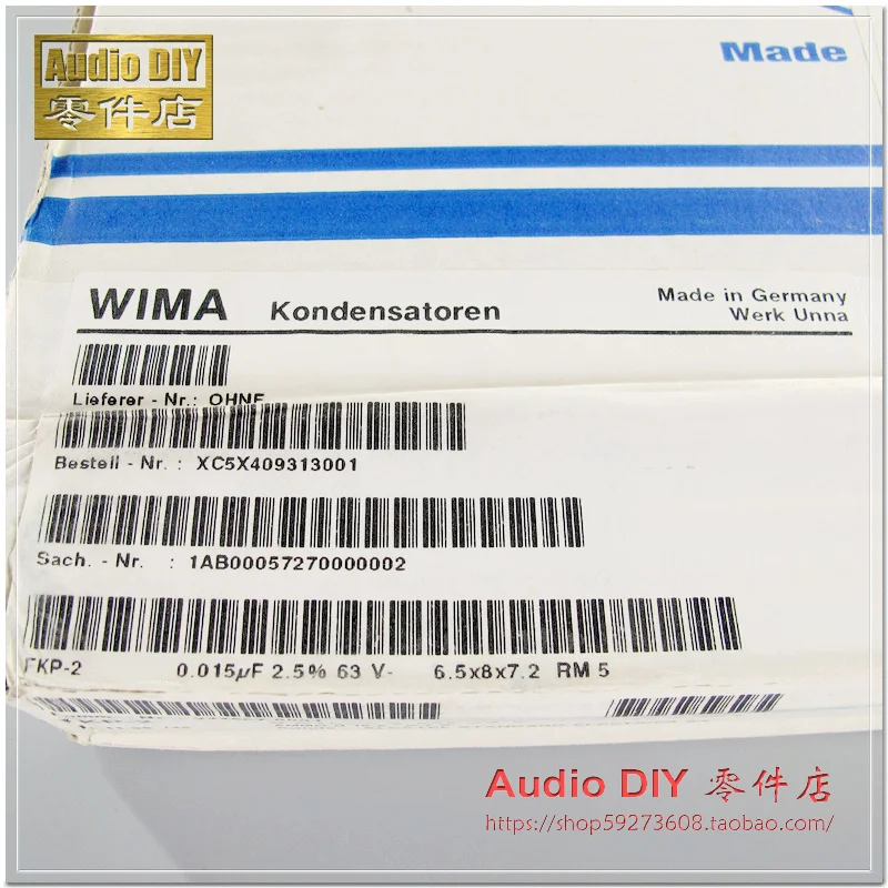 10 шт./30 шт. зеленые медные контакты WIMA FKP2 0 015 мкФ Ф/63 в 2.5% высокоточный пленочный
