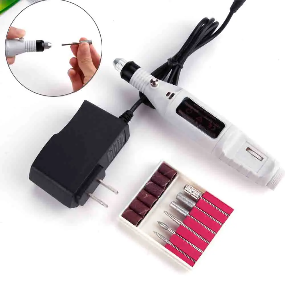 1 комплект электрическая дрель для ногтей профессиональная мини маникюра ручка
