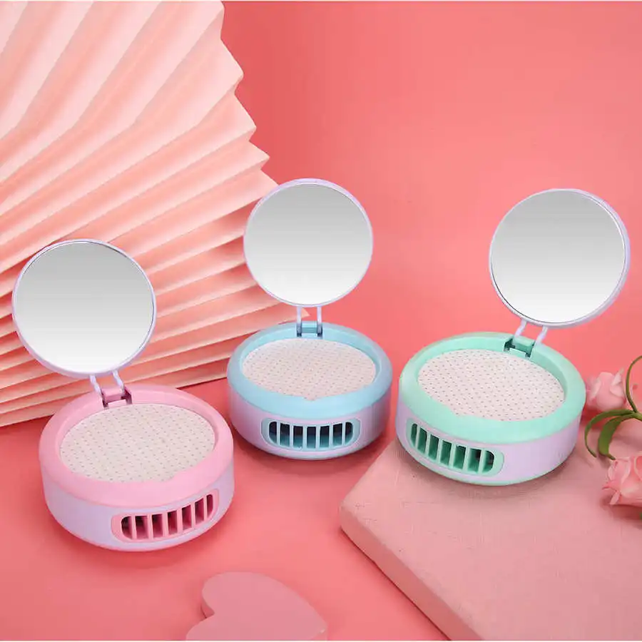 Сушилка для прививки ресниц ногтей вентилятор портативный с зеркалом USB