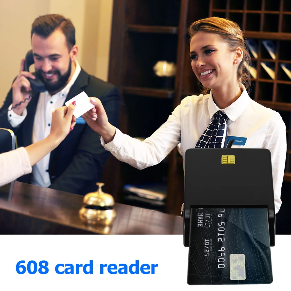608 смарт кардридер для банковских карт IC ID SIM TF Win 10 8 7| |