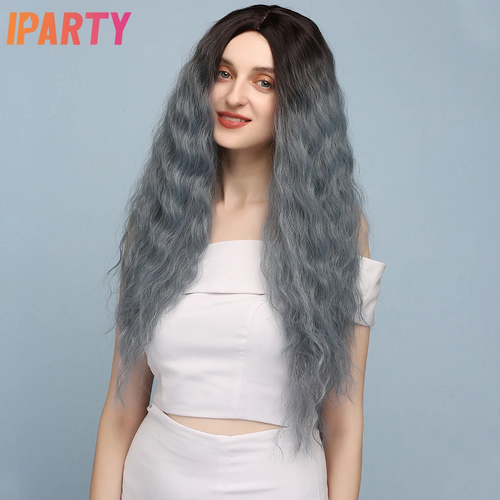 Парик Омбре женский синтетический термостойкий из волокна супер кудрявый для