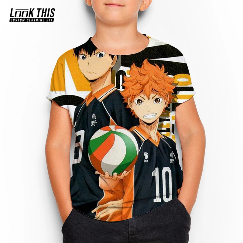 

Haikyu 3D Детская летняя одежда Веселая аниме футболка для мальчиков и девочек оверсайз Топы с коротким рукавом унисекс подростковые Повседнев...