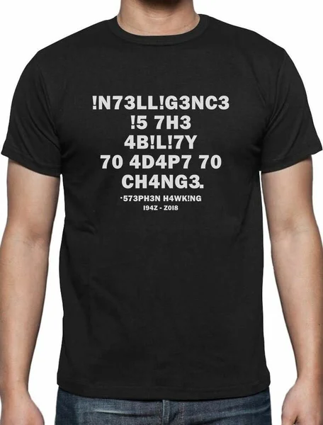 

Intelligence Definition Leetspeak T-Shirt Stephan hawkings meorial