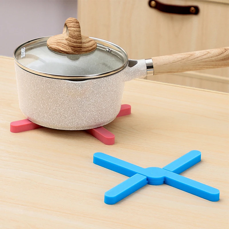 

Silicagel Collapsible Placemat Tableware Pad Oil Water Resistant Heat Insulation Non-Slip Tablemat Coaster Set for Kitchen