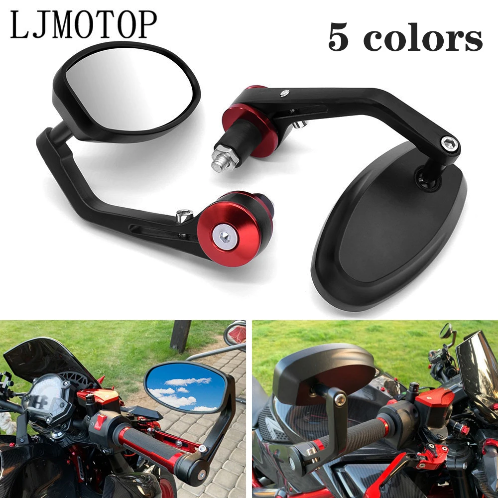 Зеркало заднего вида мотоцикла боковые зеркала Бар Конец кафе рейсер зеркало для