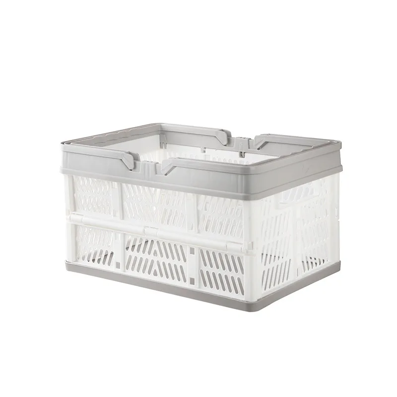 

Home Organization Foldable Portable Storage Basket with Handles Sundries Toy Storage Box Cosmetic Crate Container Laundry Basket