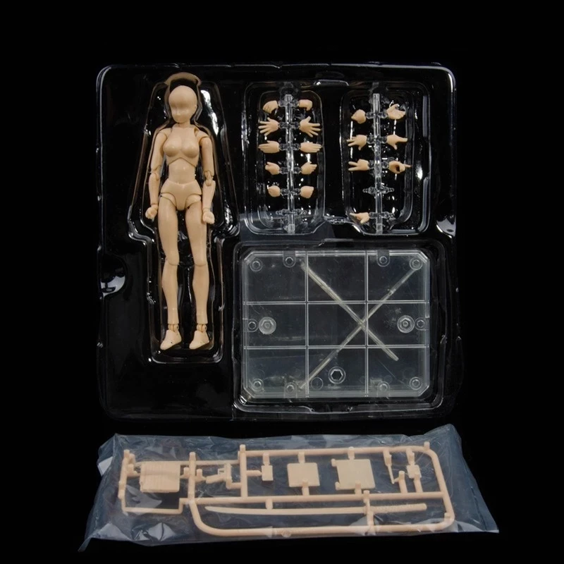 

14cm PVC Action Figures Movable Body Doll Ornaments Toy Model Set Artist Art Painting Anime Figure Male Female Draw Mannequin