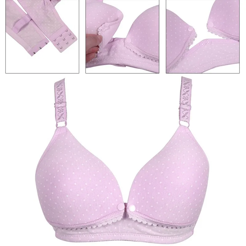 

Maternity Nursing Feeding Bra Solid Pregnant Cotton Bra Cotton Women Underwear Breast Feeding Bra High Quality