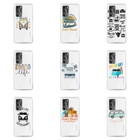 outer banks livin the pogue life phone case for huawei p40 p30 p20 mate honor 10i 30 20 i 10 40 8x 9x pro lite transparent cover