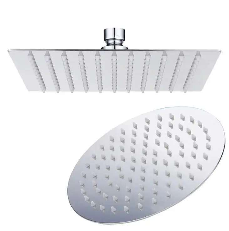 Ультратонкая круглая и квадратная душевая головка из нержавеющей стали 12/10/8/6/4