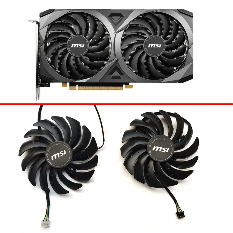 2 шт. 95 мм PLD10010S12HH 4-контактный DC 12 В RTX3060 GPU видеокарты вентиляторы подходит для MSI RTX