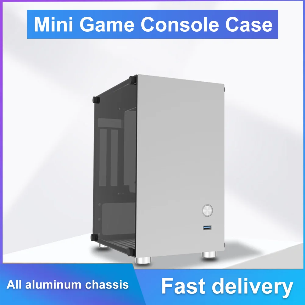 Алюминиевый игровой чехол для ПК ITX портативный Настольный компьютер шасси с