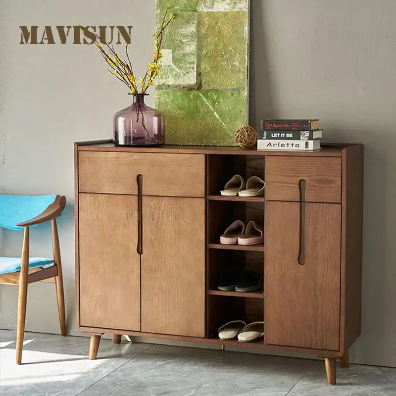 

Шкаф для прихожей большой вместимости, многоуровневый практичный стеллаж для дома, Минималистичная мебель для большой виллы