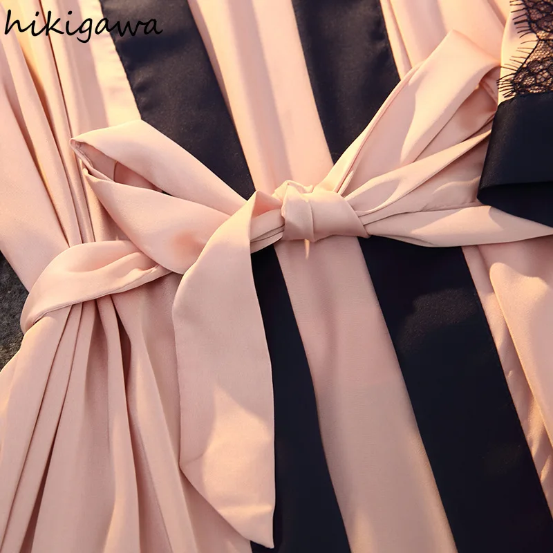 Корейская свободная Пижама Hikigawa женская летняя Пижама-тройка из вискозы