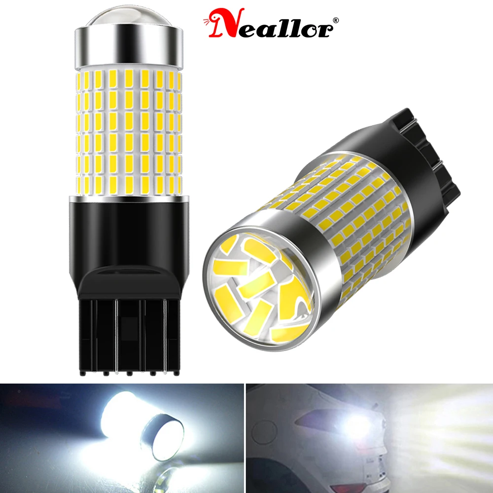 

2pcs Car Tail Lights W21/5W T20 LED Canbus Error Free 7443 T25 LED Brilliant Replacement Bulb For Car Brake/Tail Parking Light