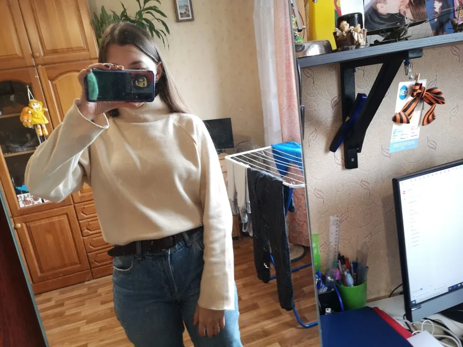 Свитер с воротником, зимний женский свободный вязаный джемпер, Женский Повседневный пуловер с длинными рукавами «летучая мышь», уличная одежда в Корейском стиле