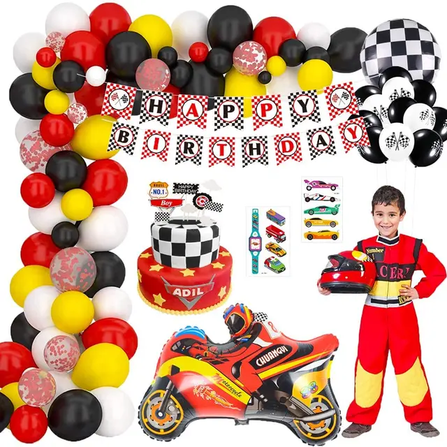 MMTX Boys Birthday Building Brick Decorations, Colorful Balloon Arch  Birthday Party Building Blocks Decorations with Happy Birthday Banner for  Boy