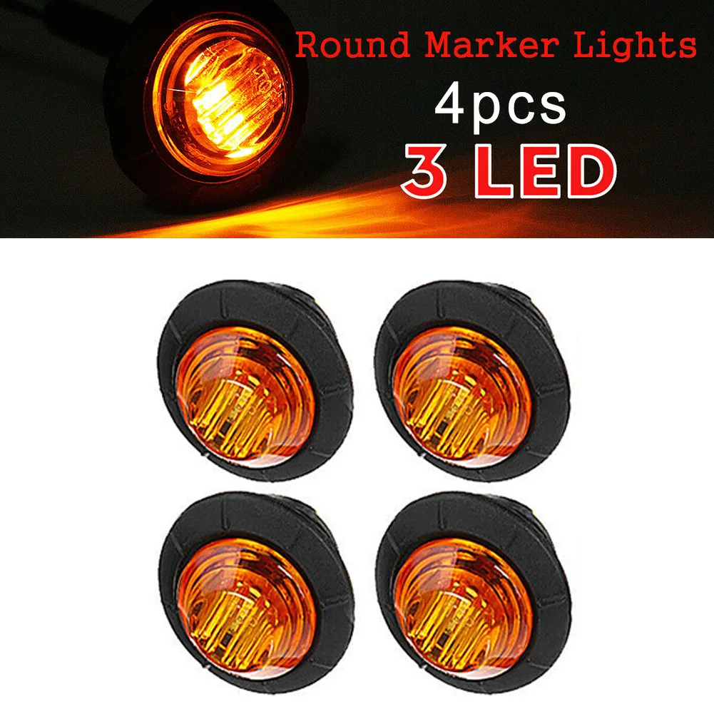 

Lamp Marker Lights LED Round Lorry Mini Rear Side Waterproof 1W Bullet