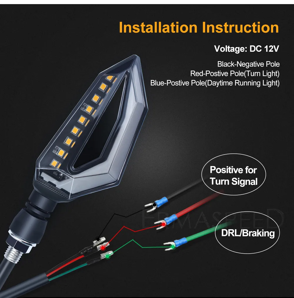 Универсальные поворотники для мотоциклов мигающие светодиодсветодиодный огни