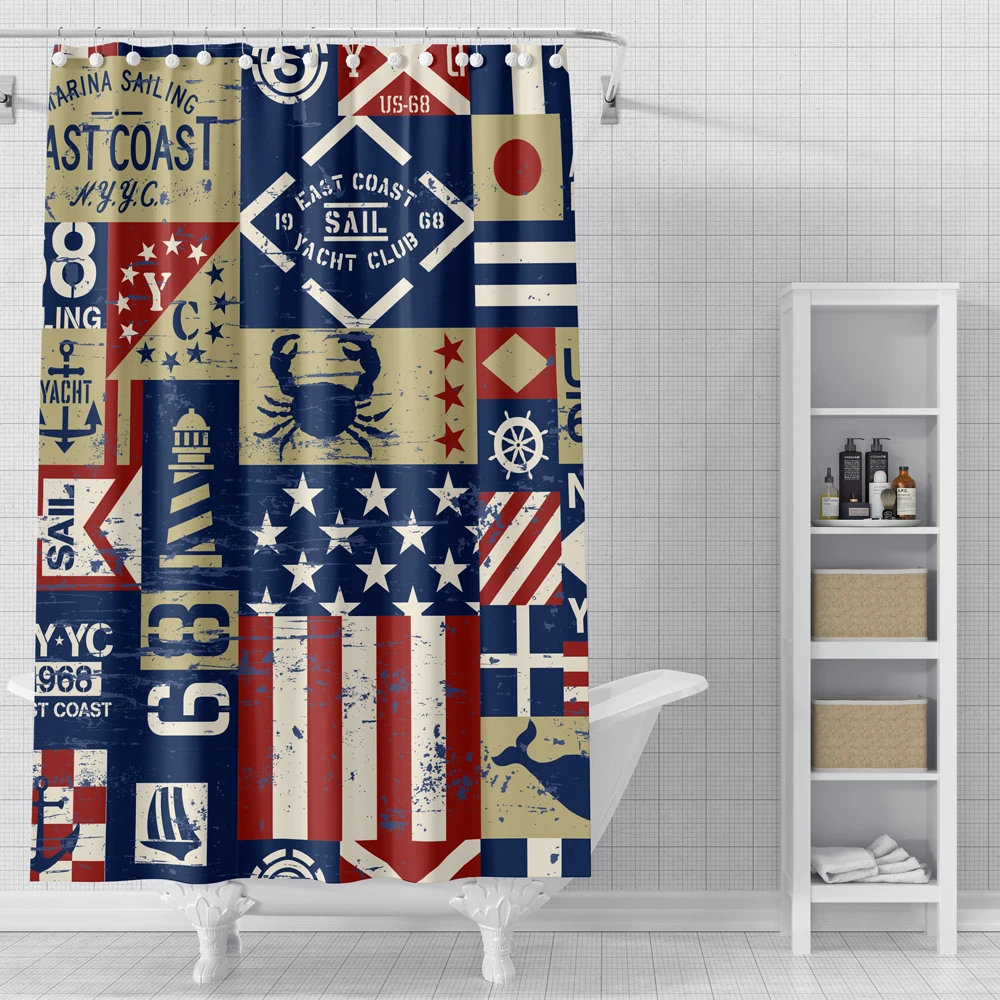 Занавеска для душа с музыкальными нотами водонепроницаемая ткань занавеска