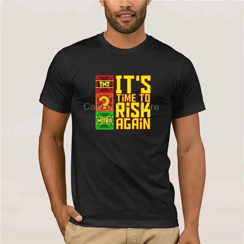 

fashion T shirt men Crash Bandicoot It S Time To Risk Again Short Sleeve Tee men's casual fashion round neck cool man's T shirt
