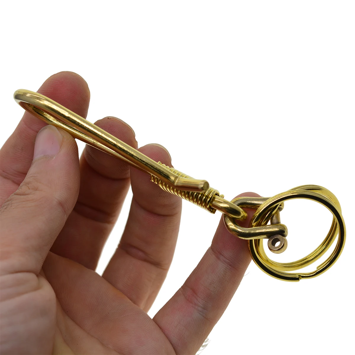Тонкая Байкерская Проводная латунная японская рыба U-образный крюк зажим для