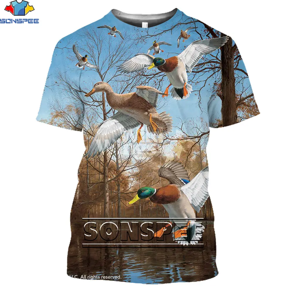 

Футболка мужская оверсайз с рисунком дикой утки, с коротким рукавом