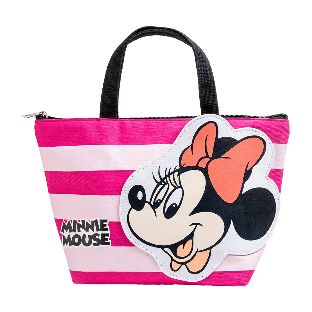 

2021 Disney Mickey Mouse Insulation Bags Trend Handbags Cartoon Mickey Minnie Portable Canvas Bag Handcuffs Bag Lunch Box Bags